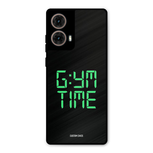 Gym Time Moto G85 Mobile Back Cover - Typography PrintShield Case