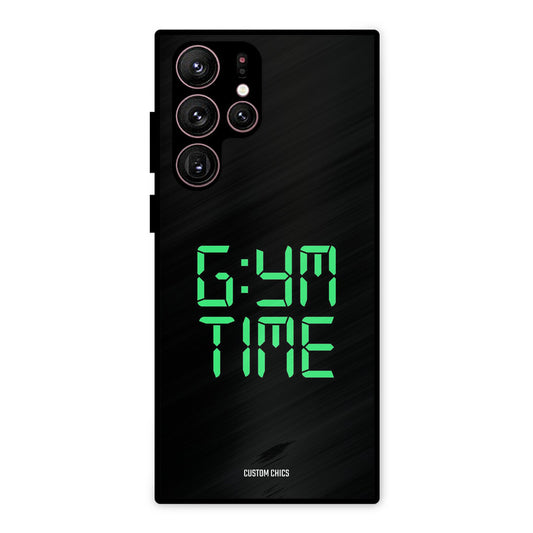 Gym Time Samsung Galaxy S22 Ultra Mobile Back Cover - Typography PrintShield Case