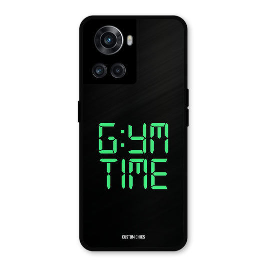 Gym Time OnePlus 10R Mobile Back Cover - Typography PrintShield Case