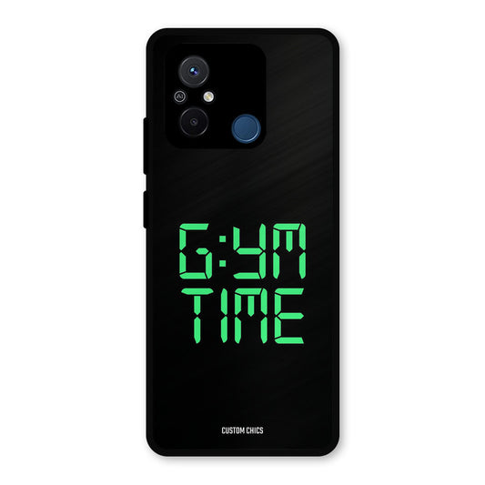 Gym Time Redmi 12c Mobile Back Cover - Typography PrintShield Case