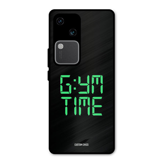 Gym Time Vivo V30 Mobile Back Cover - Typography PrintShield Case