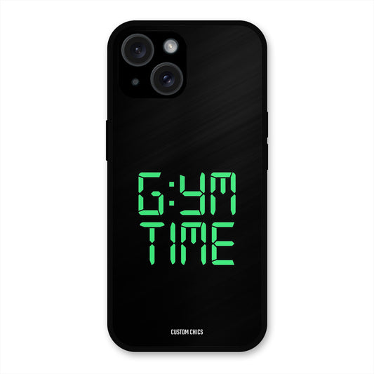 Gym Time iPhone 15 Mobile Back Cover - Typography PrintShield Case