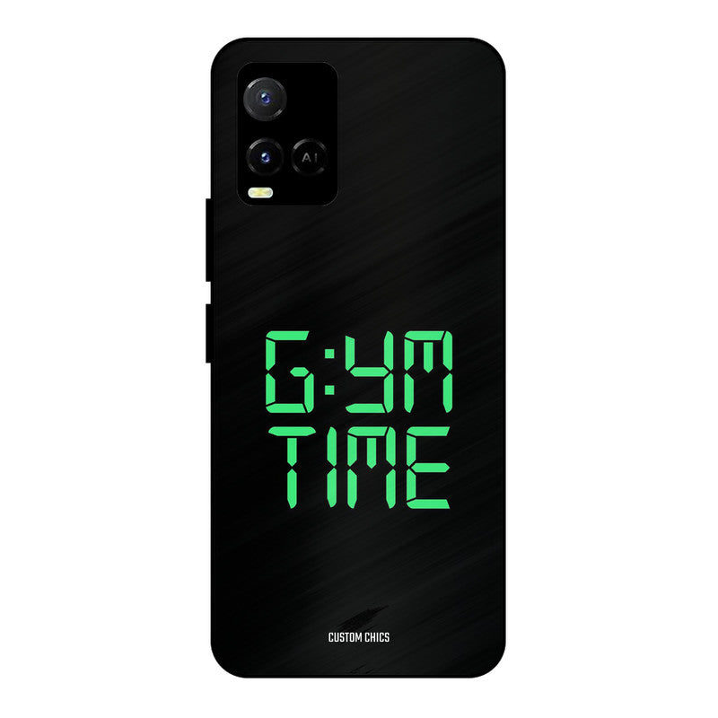 Gym Time Vivo Y33s Mobile Back Cover - Typography PrintShield Case