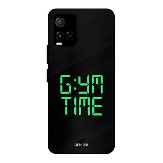 Gym Time Vivo Y33s Mobile Back Cover - Typography PrintShield Case