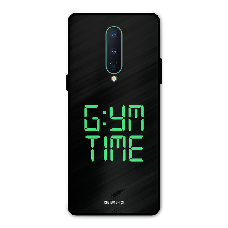 Gym Time Oneplus 8 Mobile Back Cover - Typography PrintShield Case
