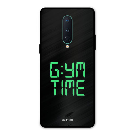 Gym Time Oneplus 8 Mobile Back Cover - Typography PrintShield Case