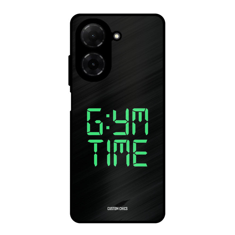 Gym Time Poco C71 Mobile Back Cover - Typography PrintShield Case