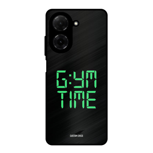 Gym Time Poco C71 Mobile Back Cover - Typography PrintShield Case