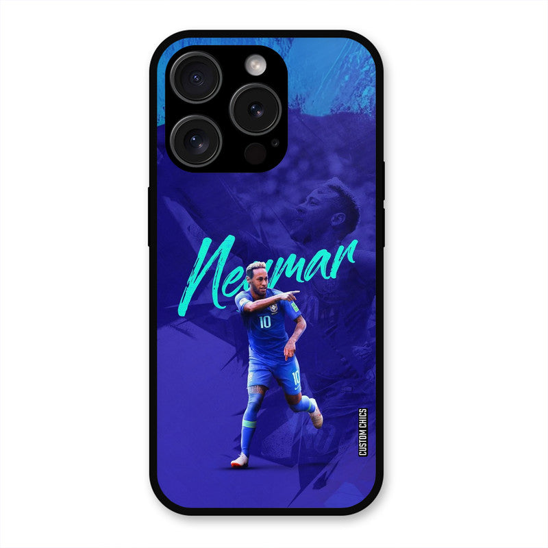 Happy Neymar  iPhone 15 Pro Mobile Back Cover - Sports PrintShield Case