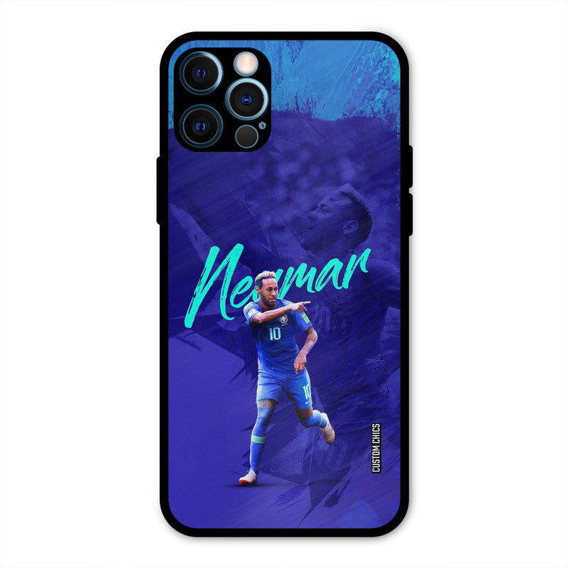 Happy Neymar  iPhone 12 Pro Mobile Back Cover - Sports PrintShield Case