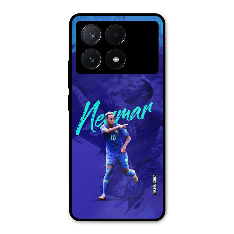 Happy Neymar Poco X6 Pro Mobile Back Cover - Sports PrintShield Case