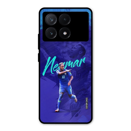 Happy Neymar Poco X6 Pro Mobile Back Cover - Sports PrintShield Case
