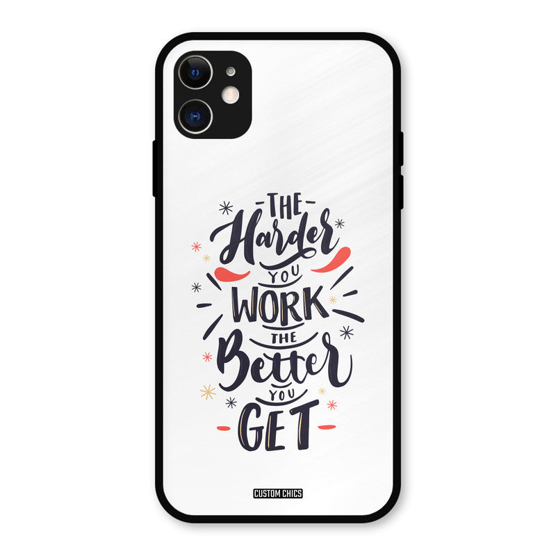 Harder Work iPhone 11 Mobile Back Cover - Typography PrintShield Case