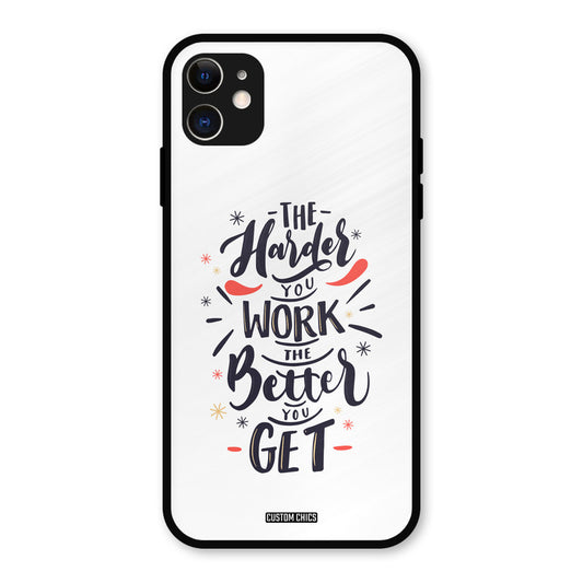 Harder Work iPhone 11 Mobile Back Cover - Typography PrintShield Case
