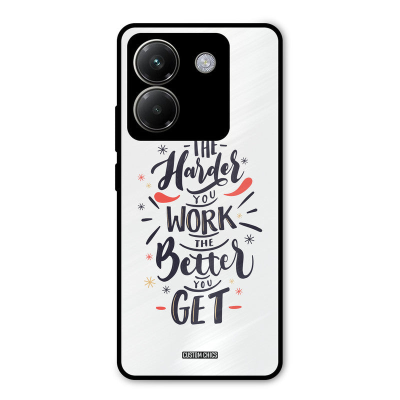 Harder Work Poco M7 Pro Mobile Back Cover - Typography PrintShield Case