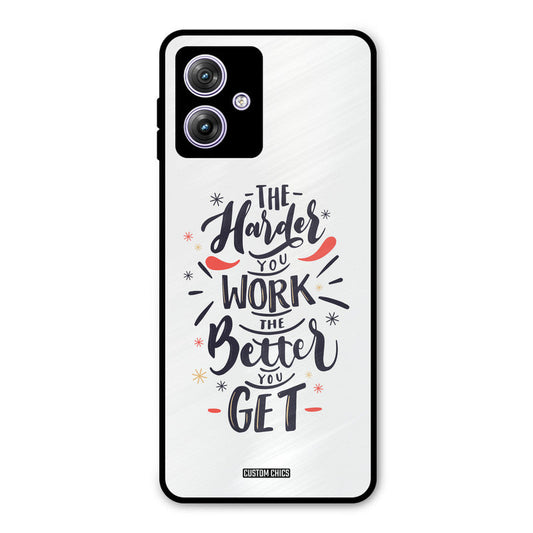 Harder Work Moto G54 Mobile Back Cover - Typography PrintShield Case