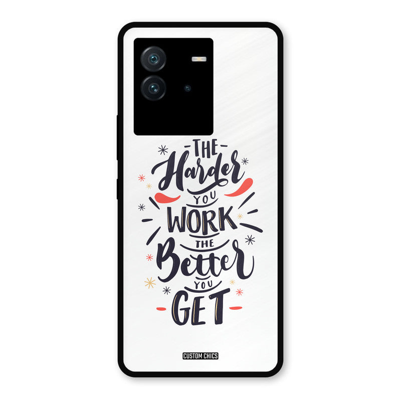 Harder Work iQoo Neo 6 Mobile Back Cover - Typography PrintShield Case