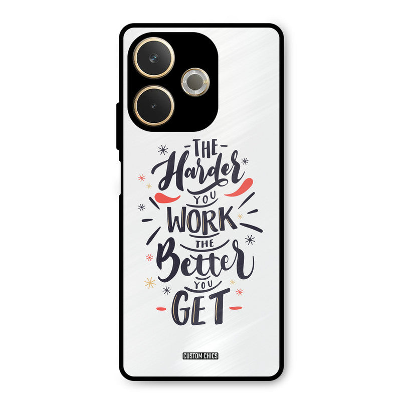 Harder Work Oppo A5 Pro Mobile Back Cover - Typography PrintShield Case