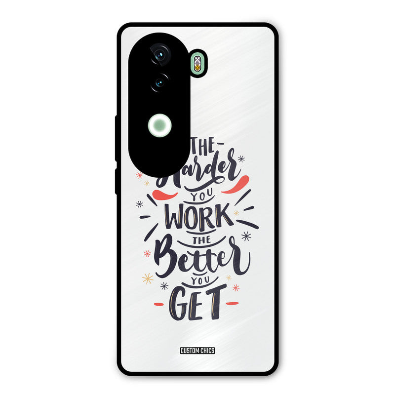 Harder Work iQOO Z9s Mobile Back Cover - Typography PrintShield Case