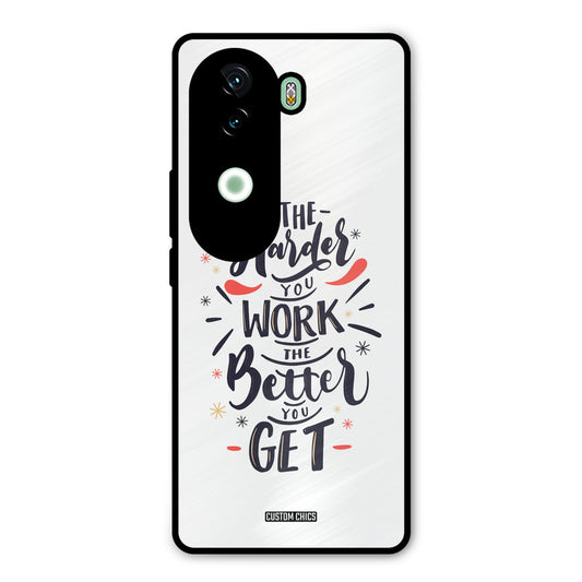 Harder Work iQOO Z9s Mobile Back Cover - Typography PrintShield Case