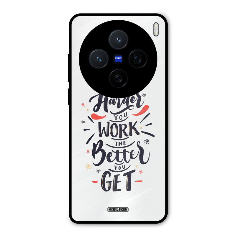 Harder Work Vivo X200 Mobile Back Cover - Typography PrintShield Case