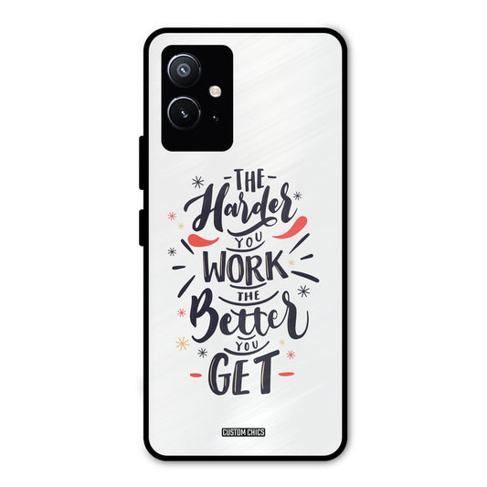 Harder Work Vivo Y75 5G Mobile Back Cover - Typography PrintShield Case