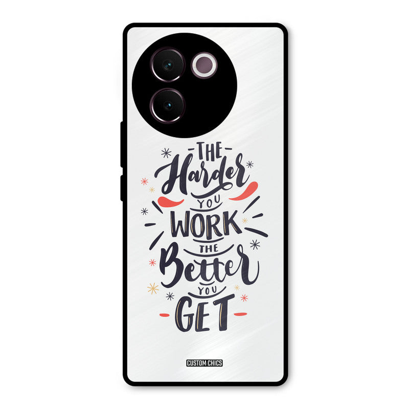 Harder Work Vivo V30e Mobile Back Cover - Typography PrintShield Case