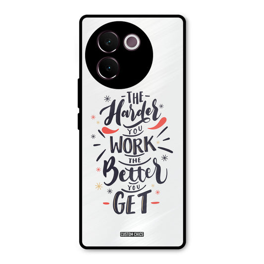 Harder Work Vivo V30e Mobile Back Cover - Typography PrintShield Case
