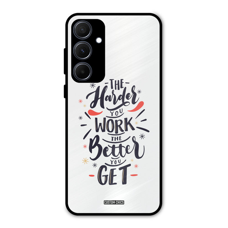 Harder Work Samsung Galaxy A35 5G Mobile Back Cover - Typography PrintShield Case