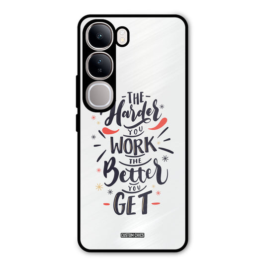 Harder Work Vivo Y300 Mobile Back Cover - Typography PrintShield Case