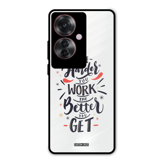 Harder Work Oppo F25 Pro Mobile Back Cover - Typography PrintShield Case