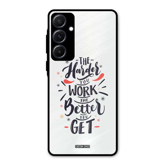 Harder Work Samsung Galaxy A55 5G Mobile Back Cover - Typography PrintShield Case
