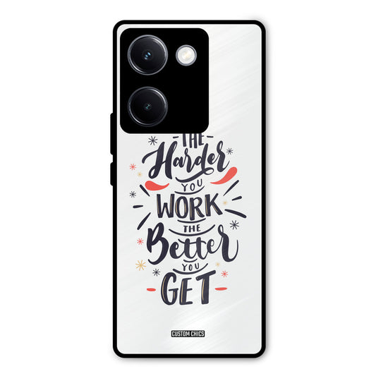 Harder Work Vivo Y300 Plus Mobile Back Cover - Typography PrintShield Case