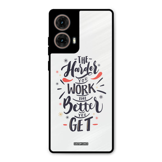 Harder Work Moto G85 Mobile Back Cover - Typography PrintShield Case
