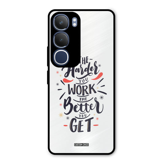 Harder Work Vivo Y29 Mobile Back Cover - Typography PrintShield Case