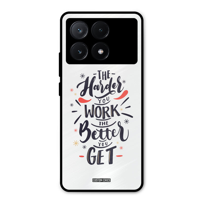 Harder Work Poco X6 Pro Mobile Back Cover - Typography PrintShield Case