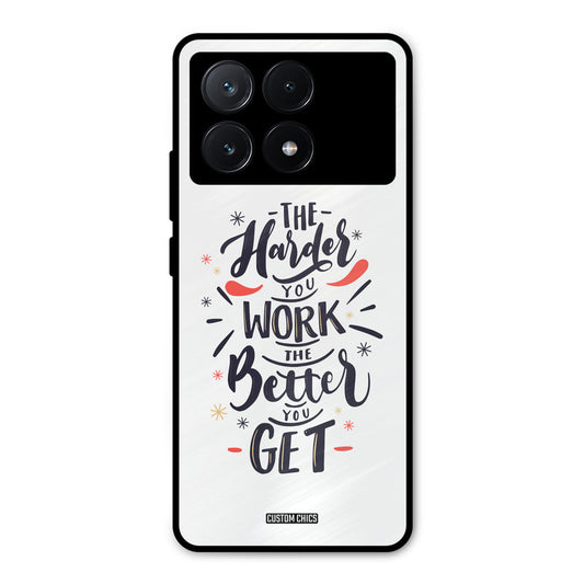Harder Work Poco X6 Pro Mobile Back Cover - Typography PrintShield Case