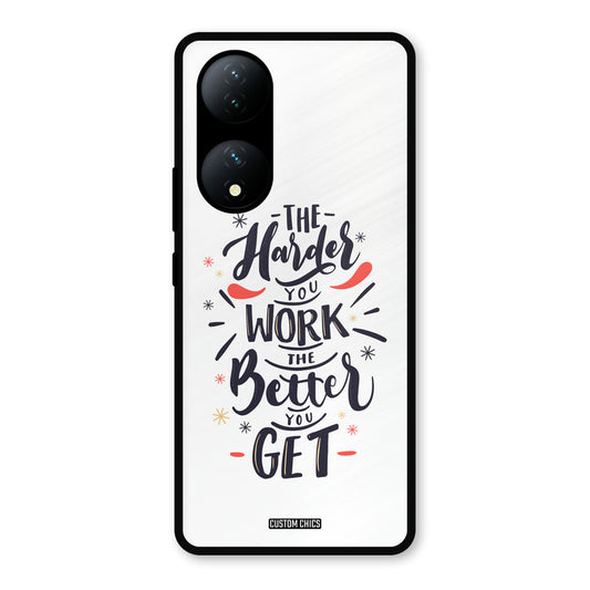 Harder Work Vivo Y100 Mobile Back Cover - Typography PrintShield Case