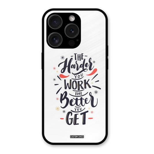 Harder Work iPhone 15 Pro Max Mobile Back Cover - Typography PrintShield Case