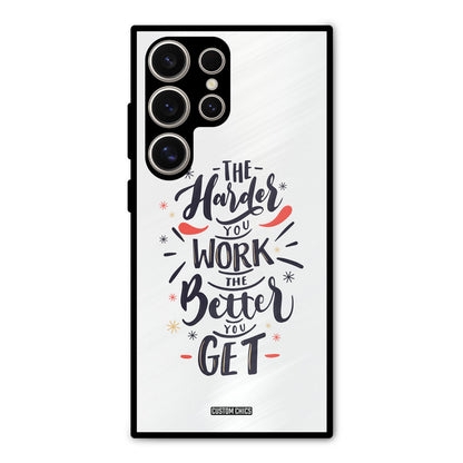 Harder Work Samsung Galaxy S24 Ultra Mobile Back Cover - Typography PrintShield Case