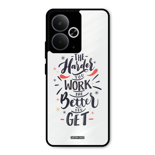 Harder Work Realme 14T Mobile Back Cover - Typography PrintShield Case