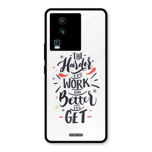 Harder Work IQOO Neo 7 Mobile Back Cover - Typography PrintShield Case