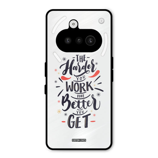 Harder Work Nothing Phone 3A Mobile Back Cover - Typography PrintShield Case