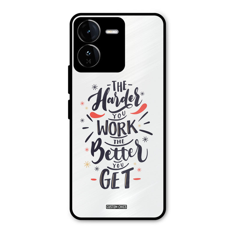 Harder Work iQOO Z9 Mobile Back Cover - Typography PrintShield Case