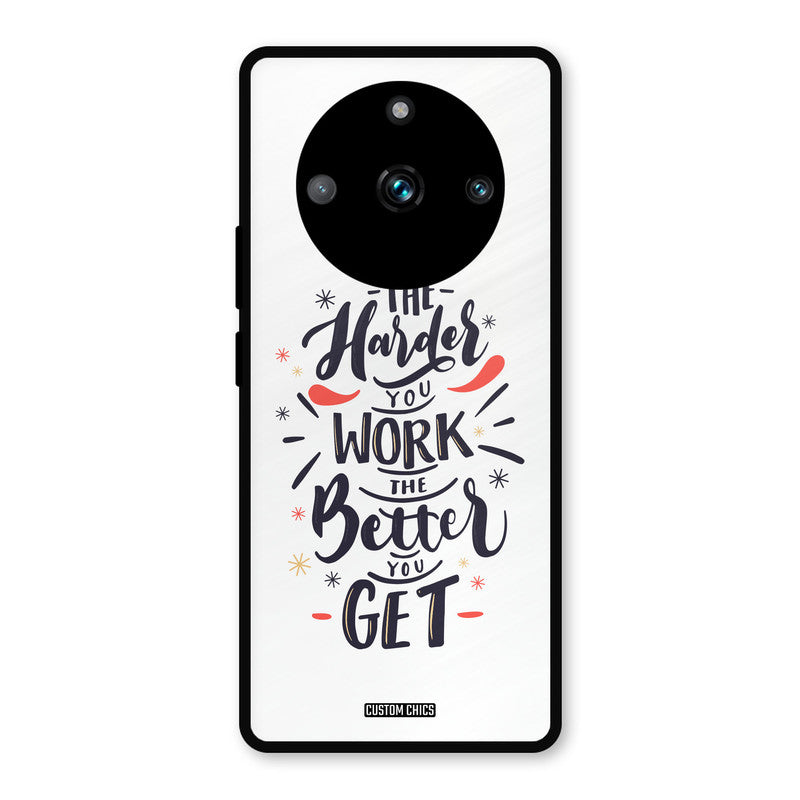 Harder Work Realme Narzo 60 Pro Mobile Back Cover - Typography PrintShield Case