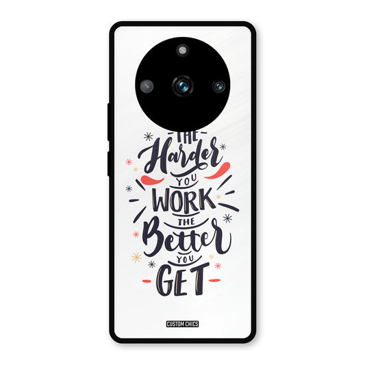 Harder Work Realme Narzo 60 Pro Mobile Back Cover - Typography PrintShield Case