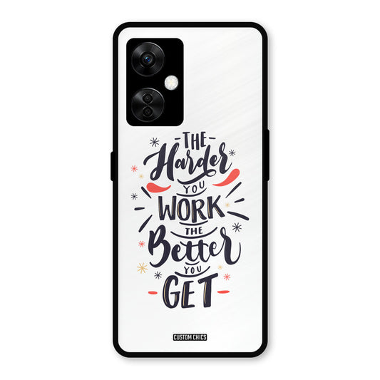 Harder Work OnePlus Nord CE 3 Lite Mobile Back Cover - Typography PrintShield Case