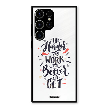 Harder Work Samsung Galaxy S23 Ultra Mobile Back Cover - Typography PrintShield Case