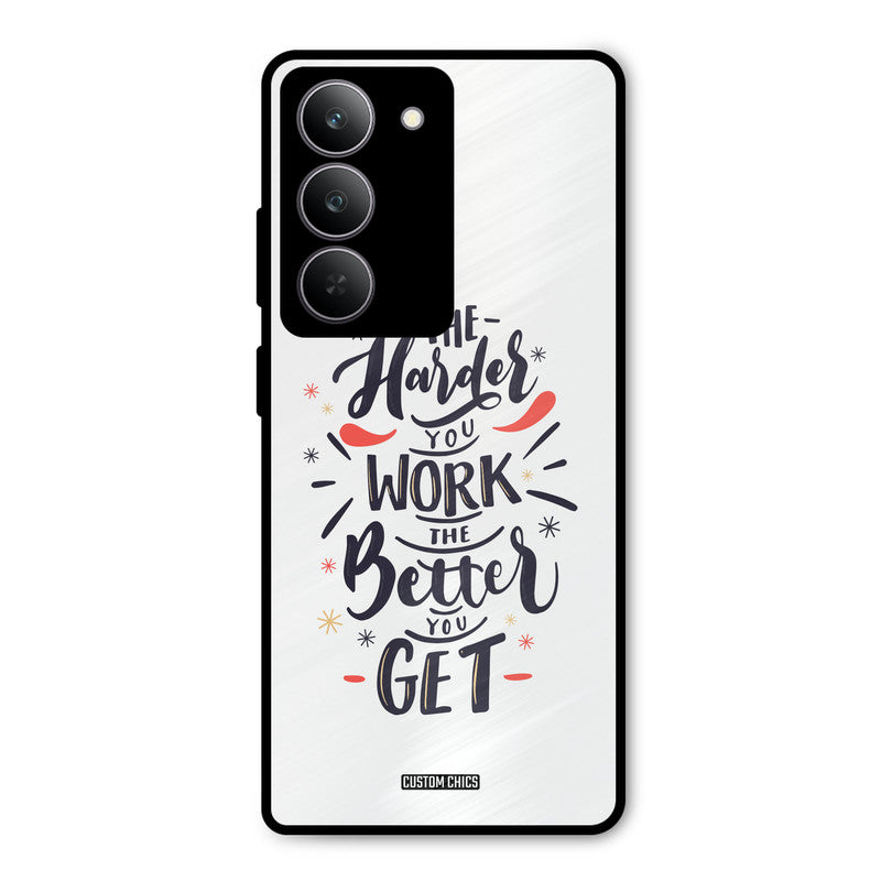 Harder Work Realme 14x Mobile Back Cover - Typography PrintShield Case