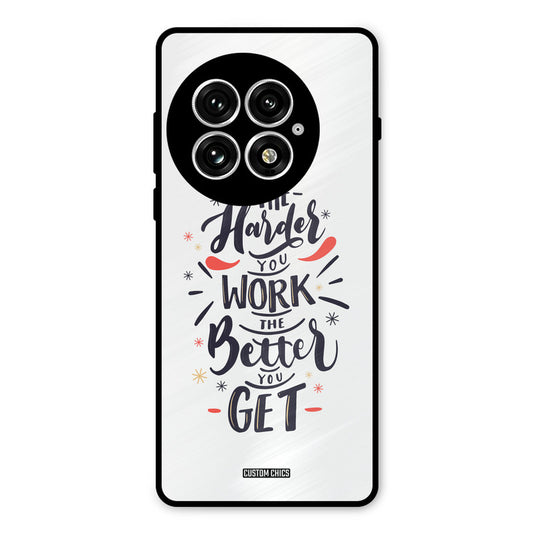 Harder Work Oneplus 13 Mobile Back Cover - Typography PrintShield Case
